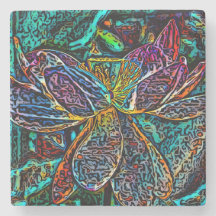 "Midnight Blossom" Coaster