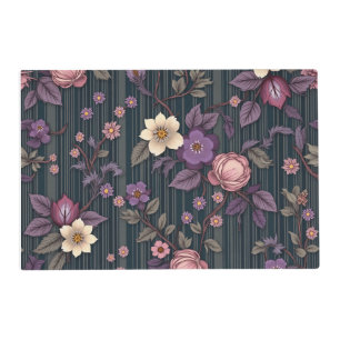 Midnight Blossoms table placemat