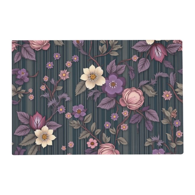 Midnight Blossoms table placemat (Front)