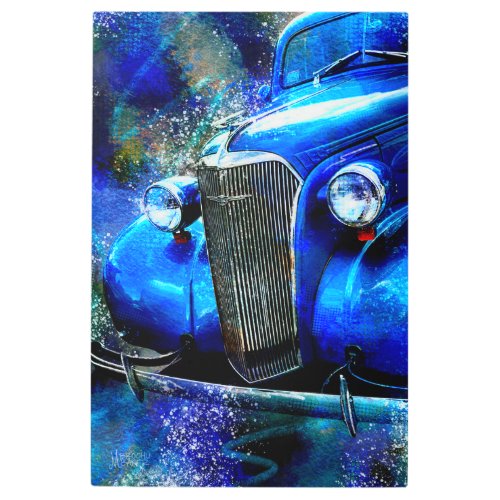 Midnight Blue 1939 Classic Chevrolet Auto Metal Print