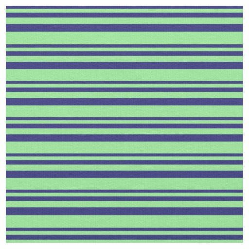 Midnight Blue and Light Green Pattern Fabric