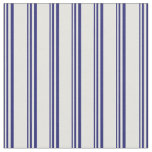 [ Thumbnail: Midnight Blue and Light Yellow Lines Pattern Fabric ]