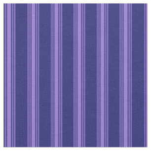 Midnight Blue and Purple Colored Stripes Fabric