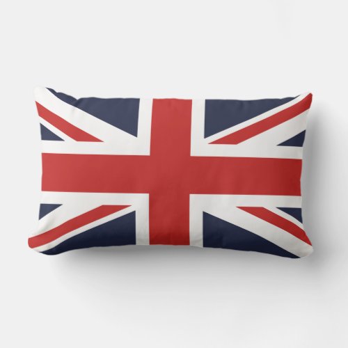 Midnight Blue and Red Union Jack Lumbar Pillow