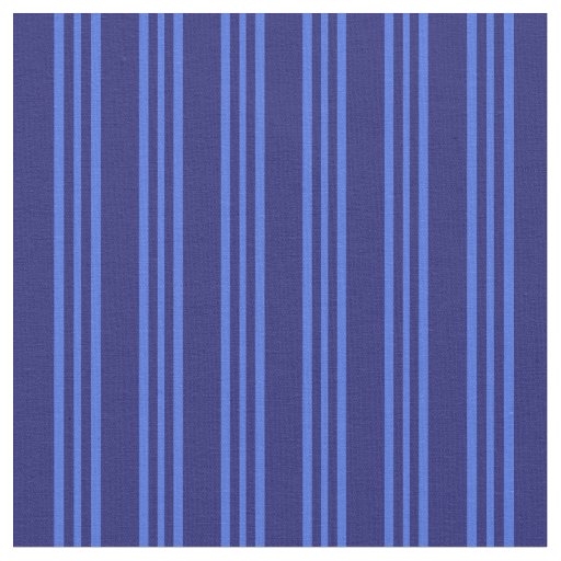 Midnight Blue and Royal Blue Lines Fabric