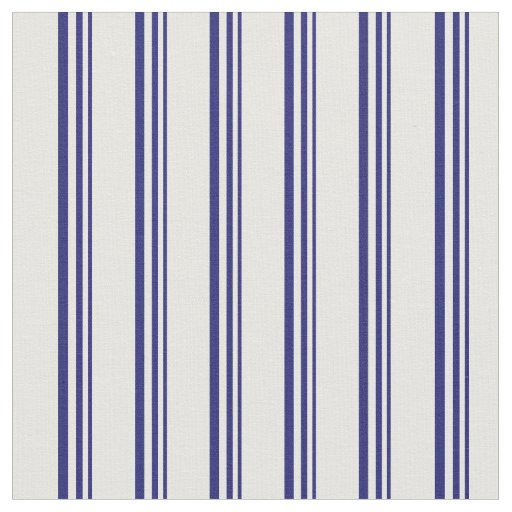 Midnight Blue and White Colored Lines Fabric