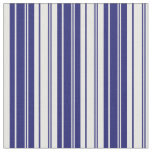 [ Thumbnail: Midnight Blue and White Colored Pattern Fabric ]