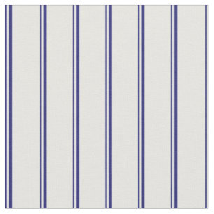 Midnight Blue and White Striped/Lined Pattern Fabric