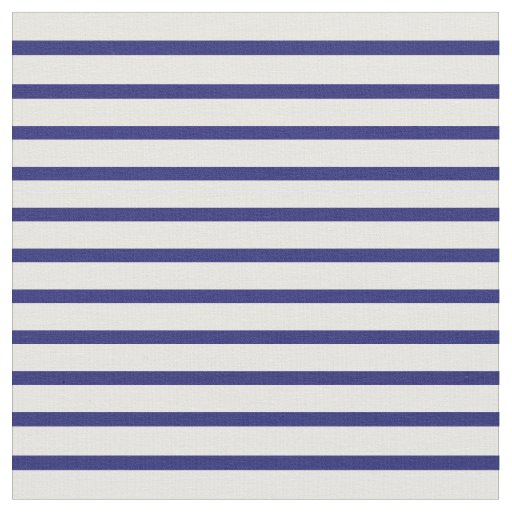 Midnight Blue and White Stripes Fabric