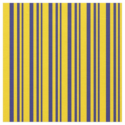 Midnight Blue and Yellow Pattern Fabric
