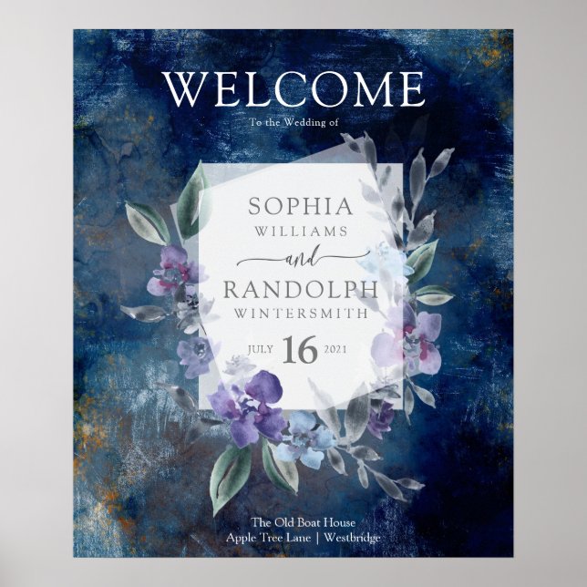 Midnight Blue Anemone, Poster (Front)