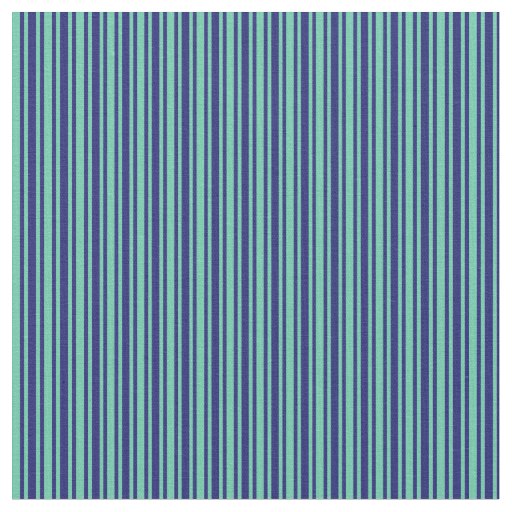Midnight Blue & Aquamarine Lined/Striped Pattern Fabric