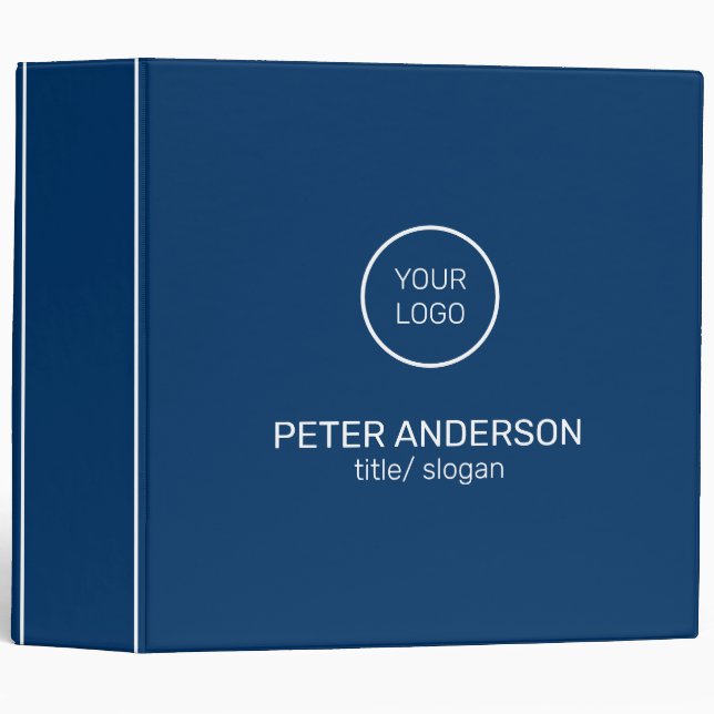 Midnight Blue Background 3 Ring Binder (Front/Spine)