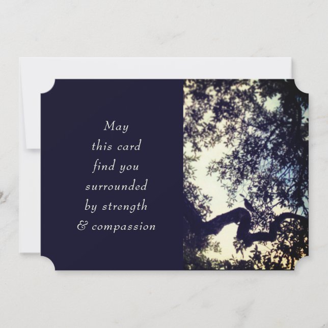 Midnight Blue Birds Trees Sympathy Bereavement (Front)