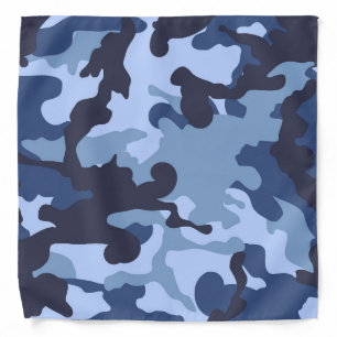 Midnight Blue Camo Pattern Bandana