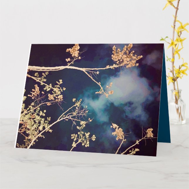 Midnight Blue Card (Yellow Flower)