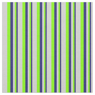 Midnight Blue, Chartreuse & Light Grey Colored Fabric