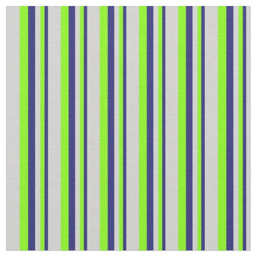 Midnight Blue, Chartreuse & Light Grey Colored Fabric
