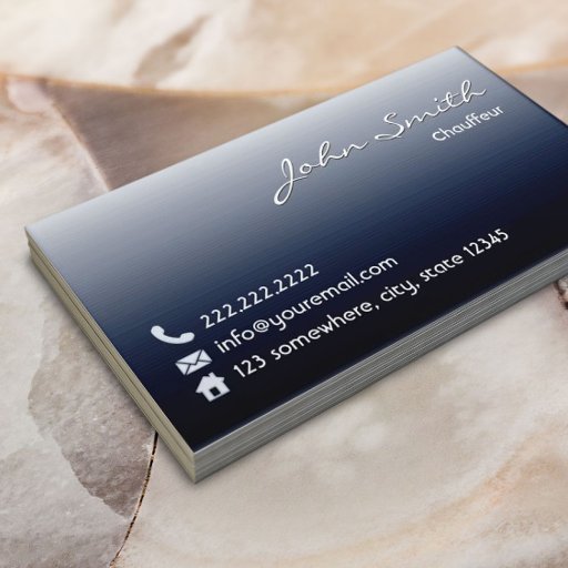 Customizable Midnight Blue Chauffeur Business Card