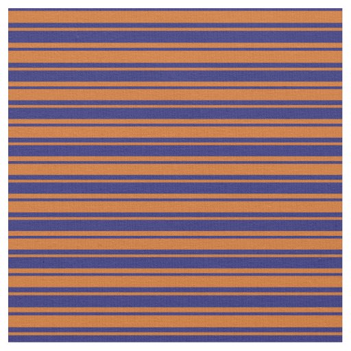 Midnight Blue & Chocolate Stripes Pattern Fabric