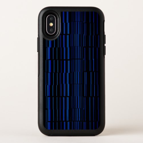 Midnight Blue COOL Unique Stripes OtterBox Symmetry iPhone XS Case