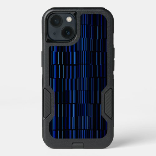 Midnight Blue COOL Unique Stripes iPhone 13 Case