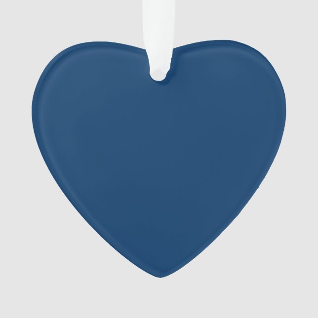 Midnight Blue Custom Heart Ornament (Front)