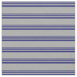 [ Thumbnail: Midnight Blue & Dark Gray Lines Pattern Fabric ]