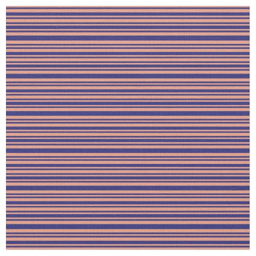 Midnight Blue & Dark Salmon Pattern Fabric