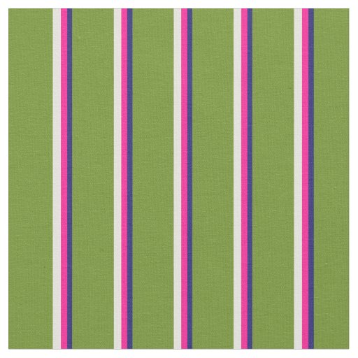 Midnight Blue, Deep Pink, Light Yellow, and Green Fabric