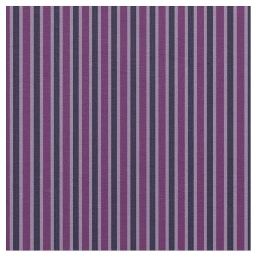 Midnight Blue, Deep Violet & faded purple stripes Fabric