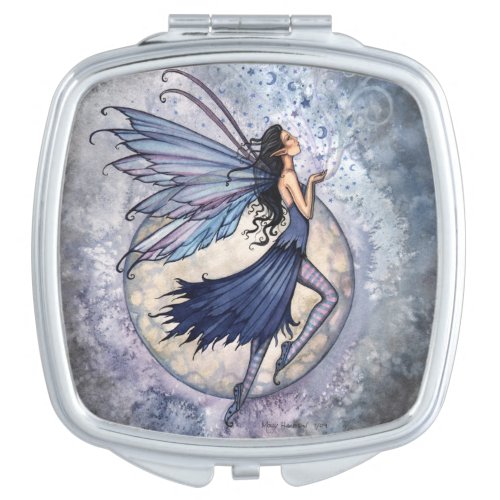 Midnight Blue Fairy Fantasy Art Mirror For Makeup