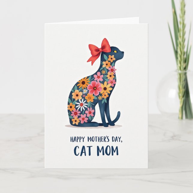 Midnight Blue Feline Art Card (Front)