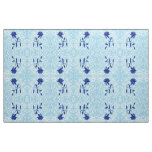 Midnight Blue Flora Fabric