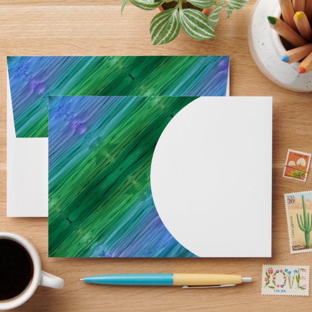 Midnight blue flows artistic gradient envelope (Desk)