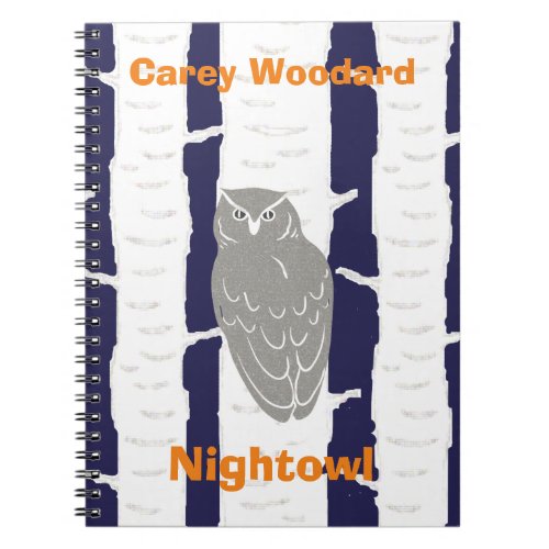 Midnight Blue Forest Nightowl Notebook