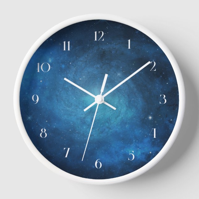 Midnight Blue Galaxy Clock (Front)