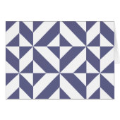 Midnight Blue Geometric Deco Cube Pattern (Front Horizontal)