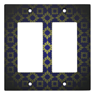 Midnight Blue & Gold Elegance Light Switch Cover