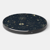 Midnight Blue Gold Star Constellation Pattern Wireless Charger (Front 2)
