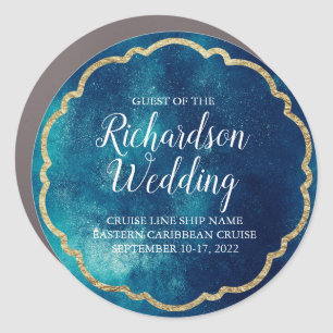 Midnight Blue Guest Of Wedding Cruise Door Magnet