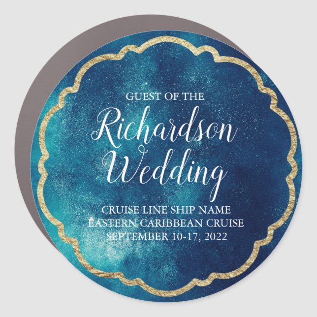 Midnight Blue Guest Of Wedding Cruise Door Magnet (Front)
