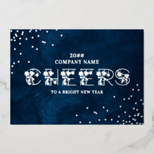Midnight Blue Holiday Christmas New Year Cheers