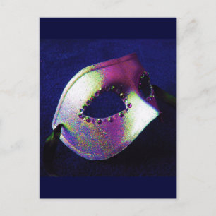 Midnight Blue Masquerade Postcard