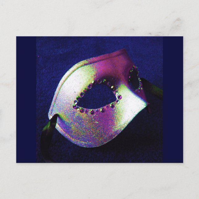 Midnight Blue Masquerade Postcard (Front)