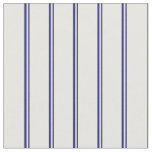 [ Thumbnail: Midnight Blue & Mint Cream Lines Pattern Fabric ]