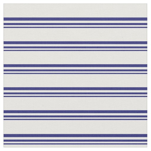 Midnight Blue & Mint Cream Striped/Lined Pattern Fabric