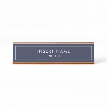 Midnight Blue Modern Professional Desk Name Plate Midnight Blue Modern Professional Desk Name Plate