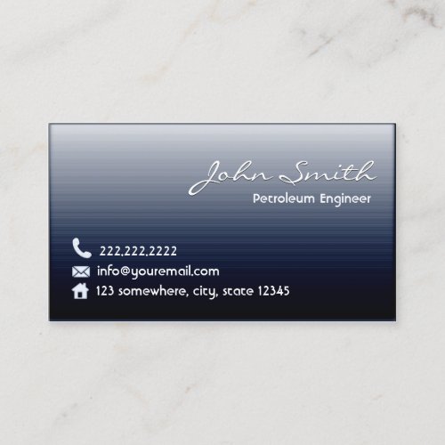 Midnight Blue Petroleum Engineer Business Card