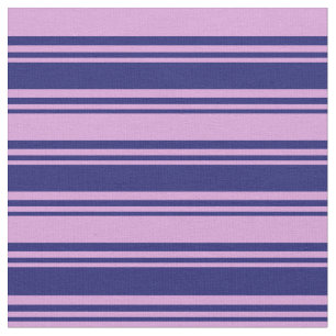 Midnight Blue & Plum Lines Pattern Fabric
